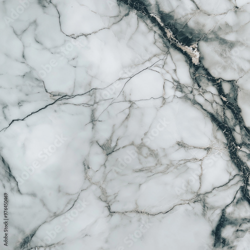 Marble Texture with White and Grey Veins, Natural Stone Background