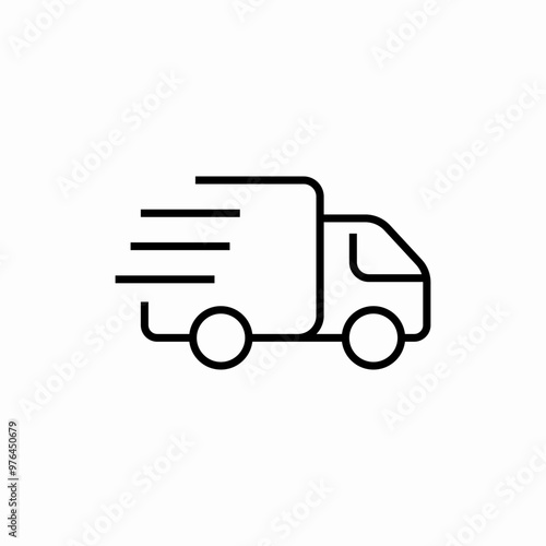 fast delivery lorry icon sign vector