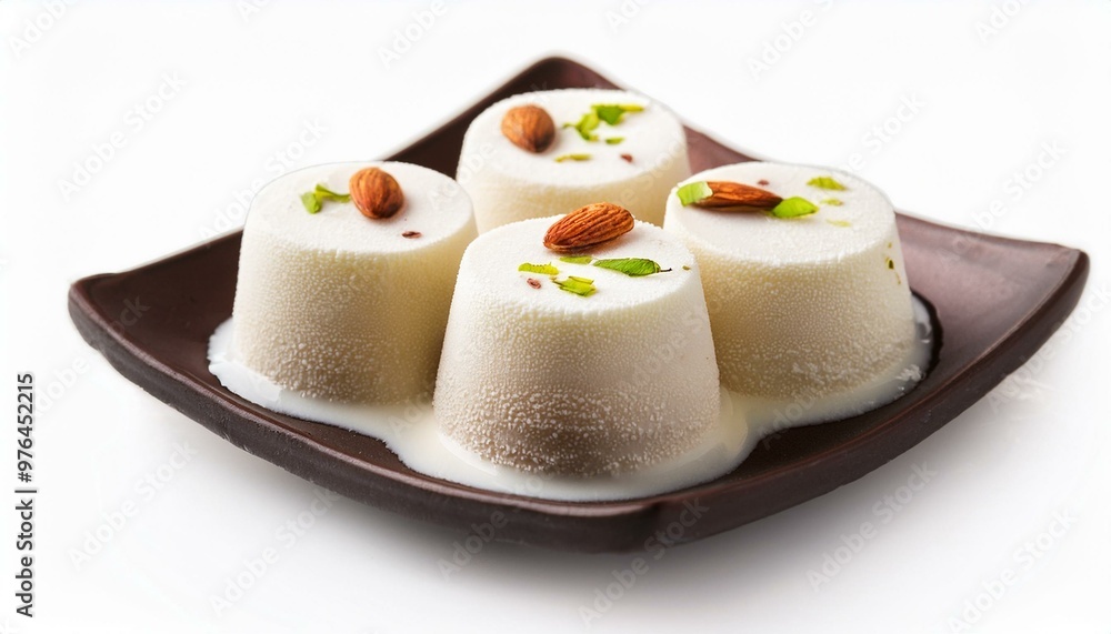 top view of Indian food Kulfi isolated on white background top view of Indian food Kulfi isolated on white background