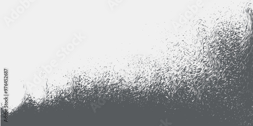 Abstract vector noise. Small particles of debris and dust. Distressed uneven background. Grunge texture overlay with fine grains isolated on white background. Vector illustration.