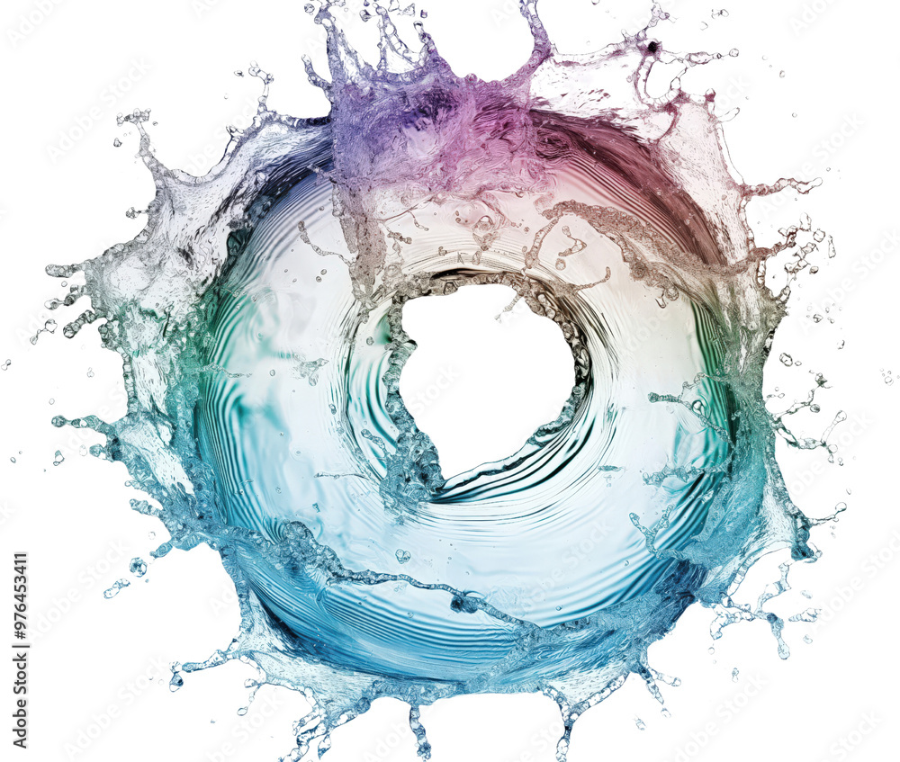 A mesmerizing abstract image of a colorful water ring splashing in a circular motion, creating a captivating and dynamic visual with a sense of energy and movement. A mesmerizing abstract image of a colorful water ring splashing in a circular motion, creating a captivating and dynamic visual with a sense of energy and movement.