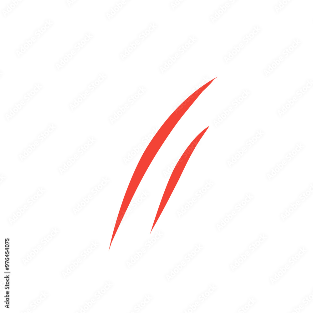 Obraz premium red wound scratch vector