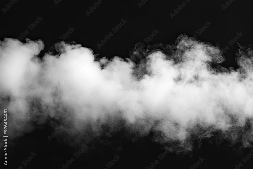 Collection of close-up shots of abstract white steam or smoke. White cloudiness from moisture spray Isolated on a black background , ai Collection of close-up shots of abstract white steam or smoke. White cloudiness from moisture spray Isolated on a black background , ai