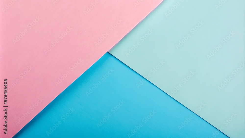 Flat lay background with pastel pink and blue colored paper Flat lay background with pastel pink and blue colored paper