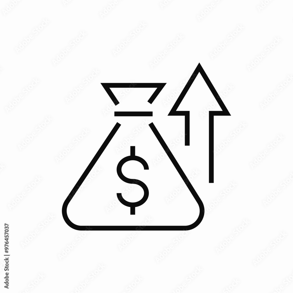 money growth ascending icon sign vector money growth ascending icon sign vector