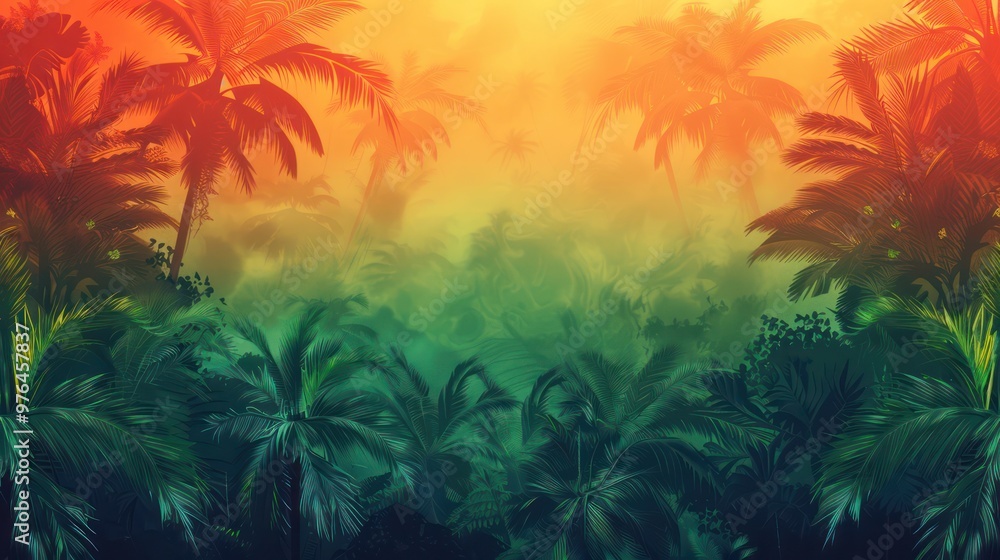 Obraz premium Tropical Jungle Mist