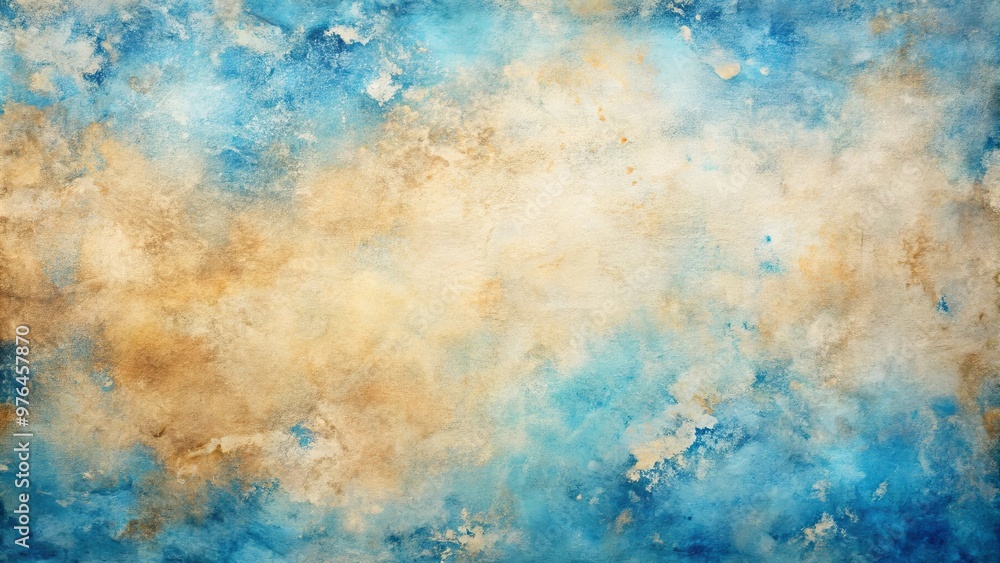 Abstract blue and beige grunge watercolor and acrylic painting background with texture Abstract blue and beige grunge watercolor and acrylic painting background with texture
