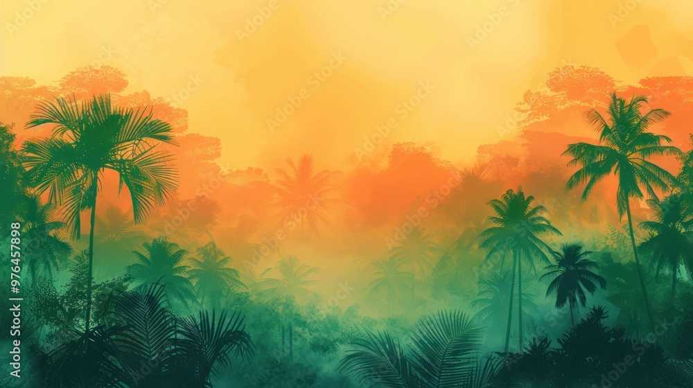 Tropical Sunset in the Jungle Tropical Sunset in the Jungle