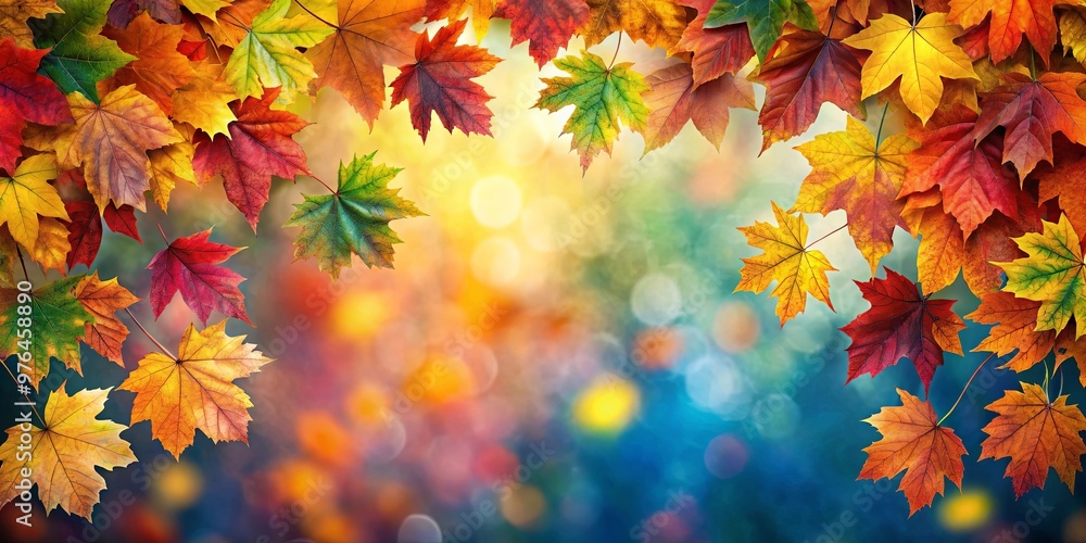 Vibrant autumn foliage in a variety of colors Vibrant autumn foliage in a variety of colors