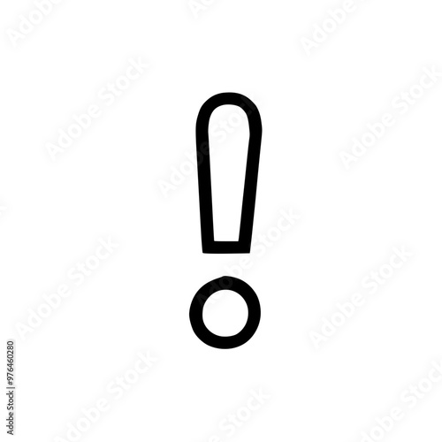 Black exclamation mark on a white background symbolizing urgency or importance.