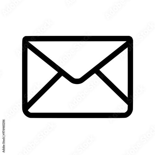 Simple black and white envelope icon representing email or mail communication.