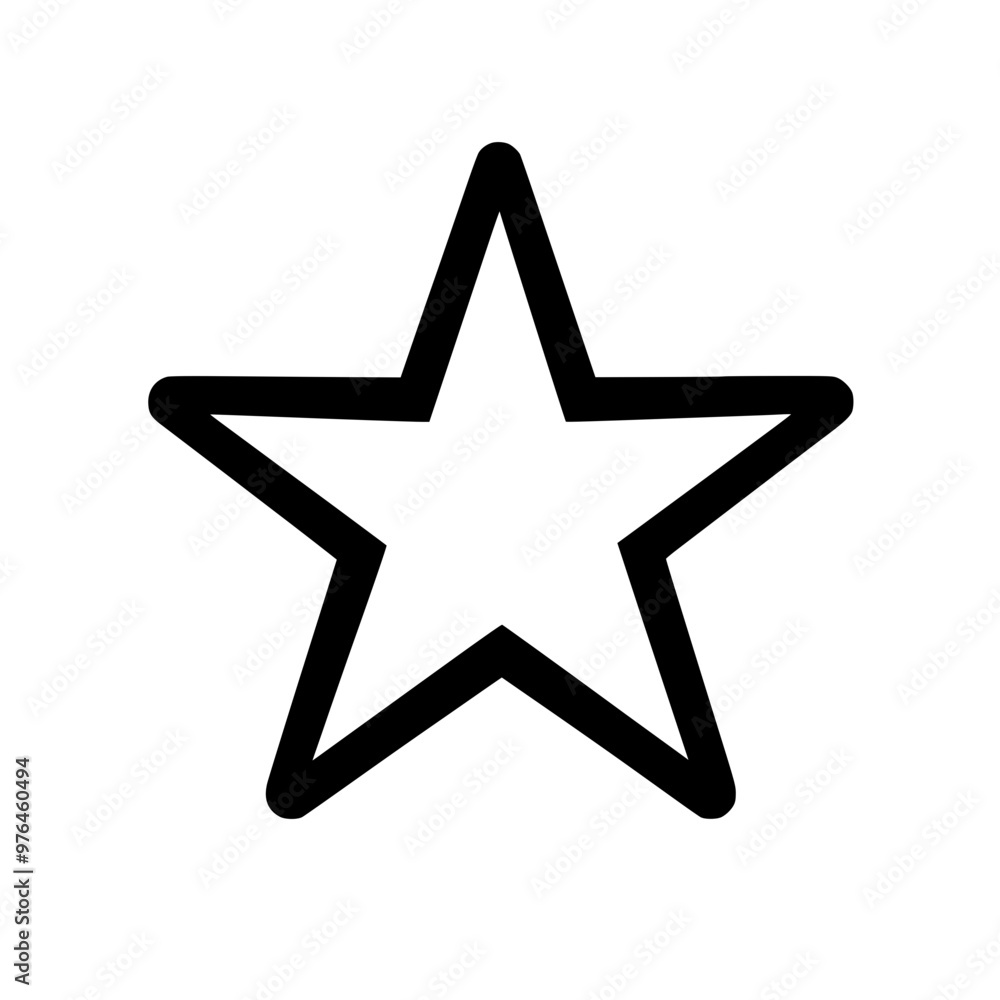 Simple black outline of a star on a white background. Simple black outline of a star on a white background.