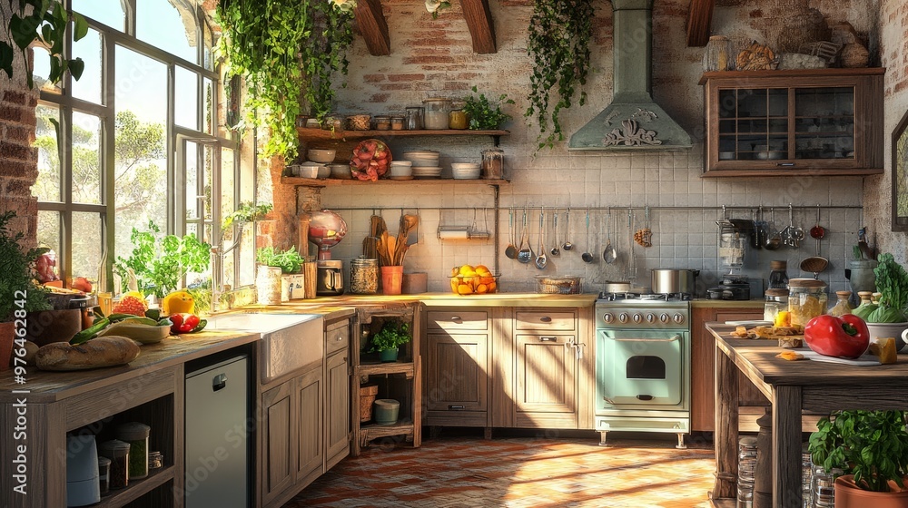 An inviting kitchen where someone is experimenting with a new recipe, surrounded by a variety of fresh ingredients and cooking gadgets. An inviting kitchen where someone is experimenting with a new recipe, surrounded by a variety of fresh ingredients and cooking gadgets.