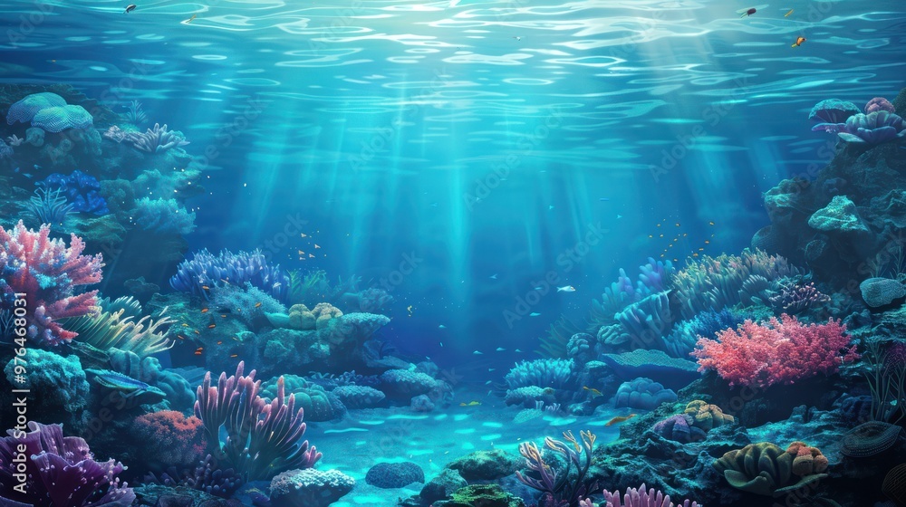 Underwater Coral Reef Scene Underwater Coral Reef Scene
