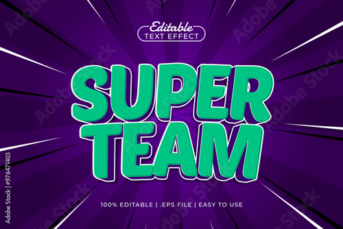 super team editable text effect with kids and hero text styles