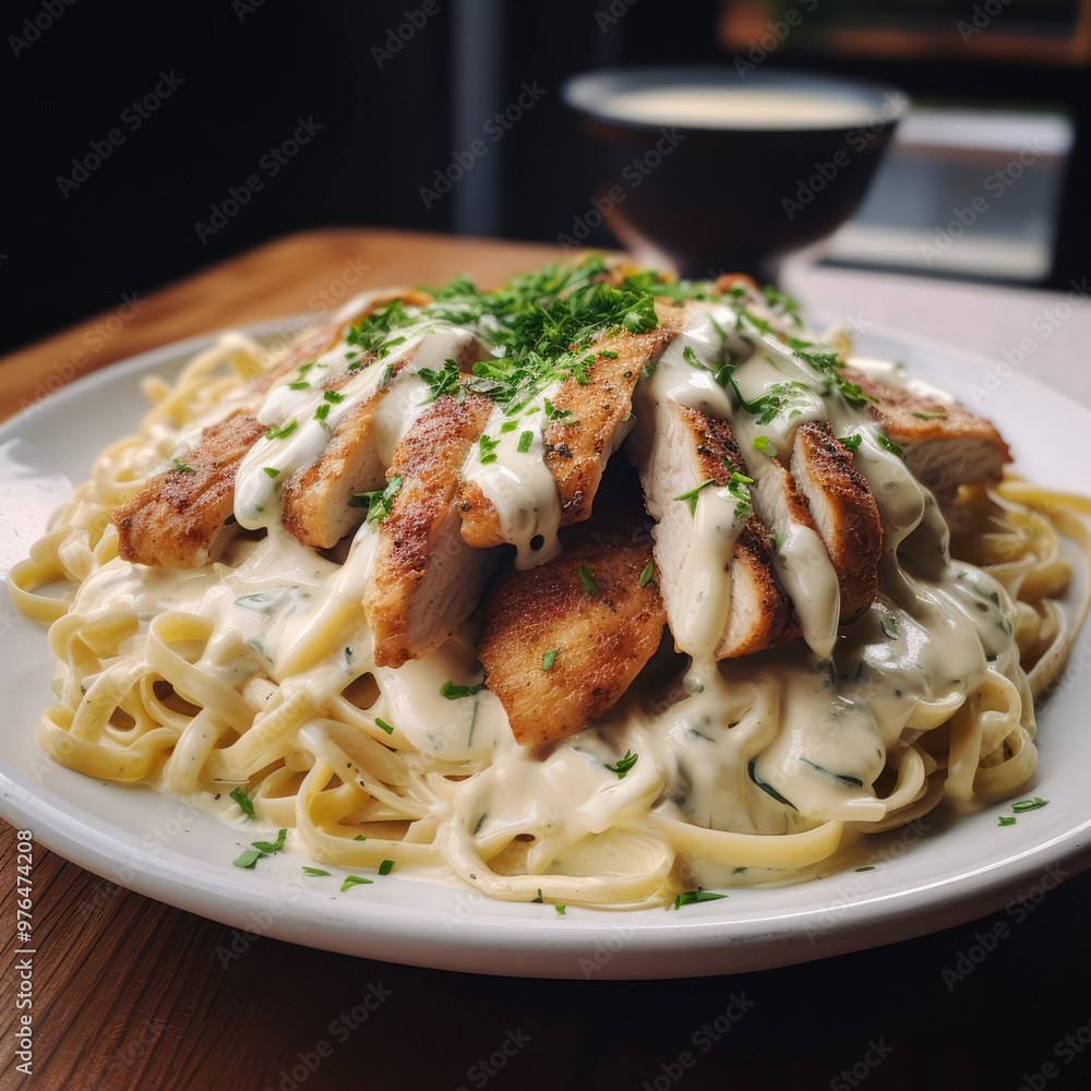 Delicious Plate of Chicken Alfredo Delicious Plate of Chicken Alfredo