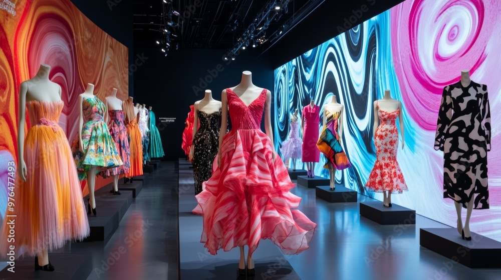Obraz premium Fashion exhibition in the National Gallery of Victoria in Melbourne