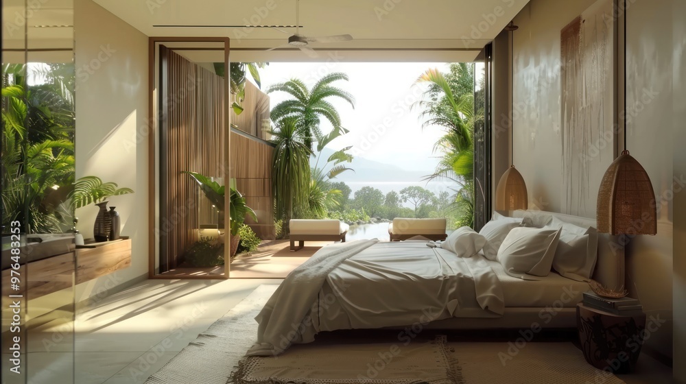 Tropical Bedroom with Ocean View Tropical Bedroom with Ocean View