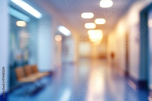 Abstract blur hospital clinic medical interior background stock photo Office, Backgrounds, Medical Clinic, Defocused, Hospital, ai