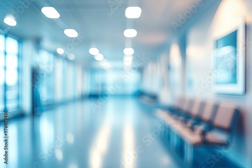 Wallpaper Mural Abstract blur hospital clinic medical interior background stock photo Office, Backgrounds, Medical Clinic, Defocused, Hospital , ai Torontodigital.ca