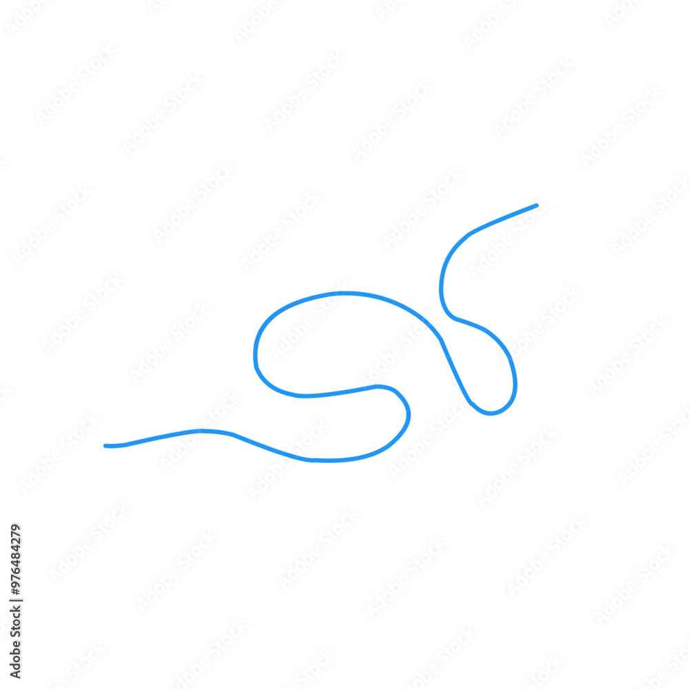 strands of blue thread