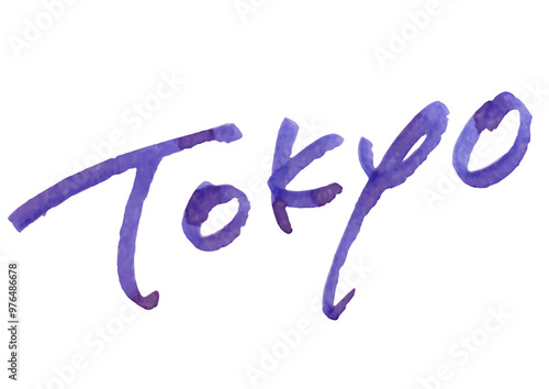 手書き文字素材「TOKYO」。ベクターデータ。