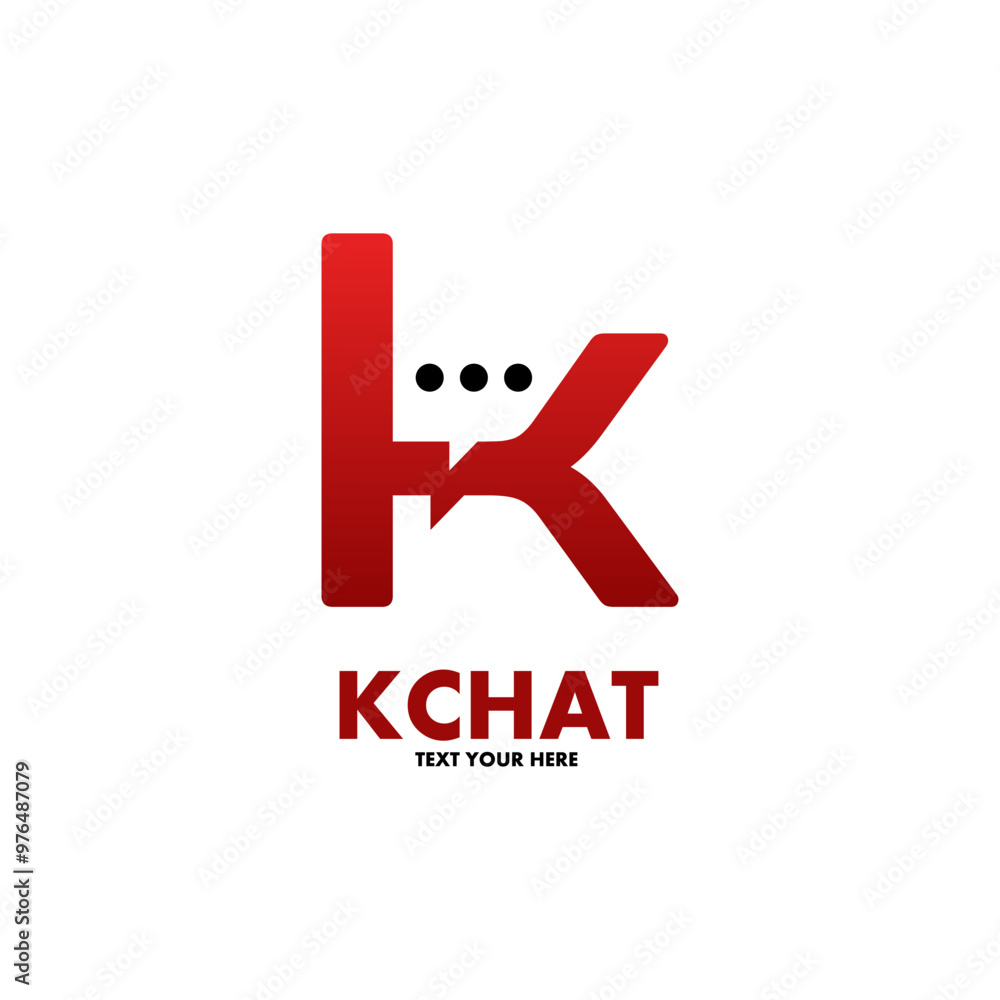 Letter k or number chat vector logo template. This design use communication symbol. Suitable for business. Letter k or number chat vector logo template. This design use communication symbol. Suitable for business.
