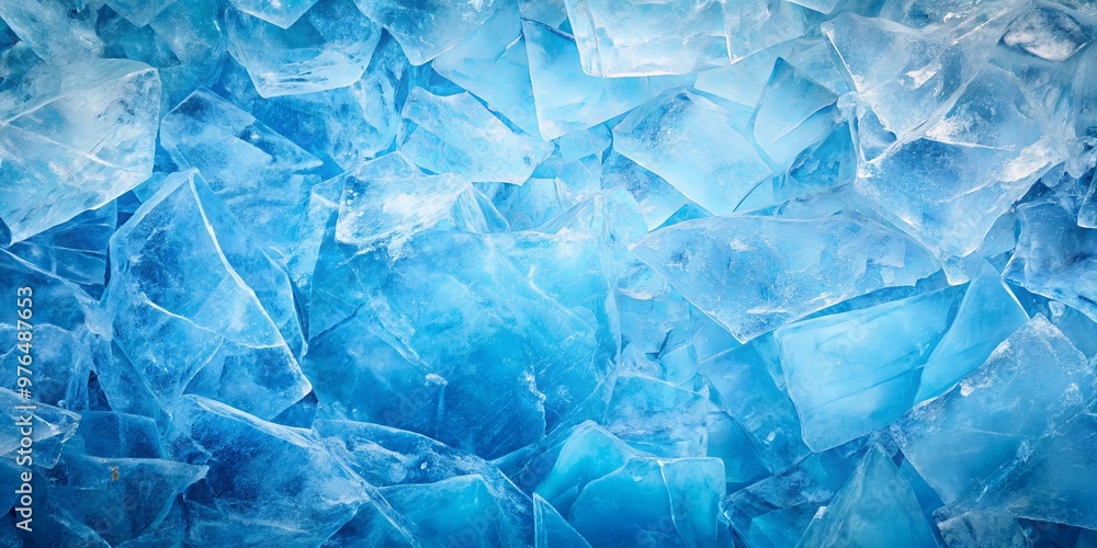 Blue ice texture background with geometric shapes Blue ice texture background with geometric shapes