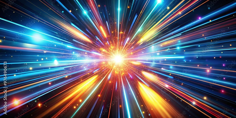 Fast motion burst with glowing lights, warp effect, high-tech sci-fi vibe with speed lights, motion blur, zooming in, light flare, technology, and futurism Fast motion burst with glowing lights, warp effect, high-tech sci-fi vibe with speed lights, motion blur, zooming in, light flare, technology, and futurism