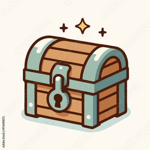 Treasure  chest cartoon illustration