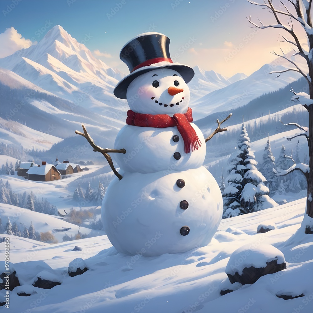 Obraz premium snowman of the snow