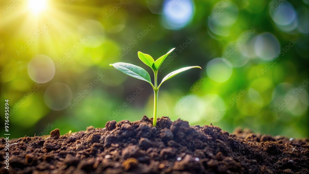 Plant sprouting from the soil, plant, growing, soil, green, nature, seedling, agriculture, earth, garden, organic, environment Plant sprouting from the soil, plant, growing, soil, green, nature, seedling, agriculture, earth, garden, organic, environment