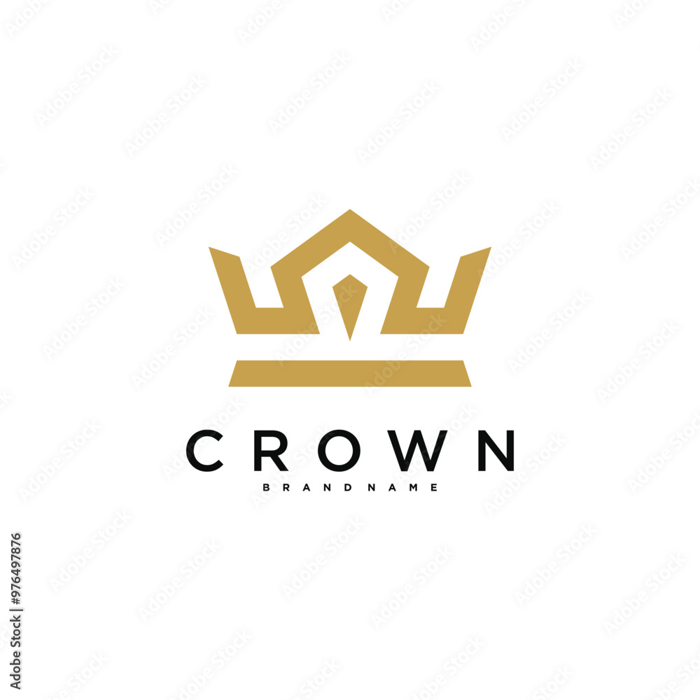Obraz premium Creative abstrack crown logo design. Premium Vector