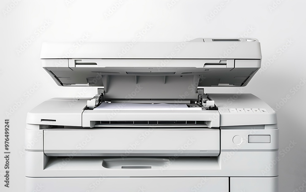 Copier isolated on white background. 3D rendering. Copier isolated on white background. 3D rendering.