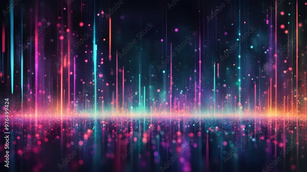 Abstract background with colorful streaks of light and bokeh effects. Abstract background with colorful streaks of light and bokeh effects.