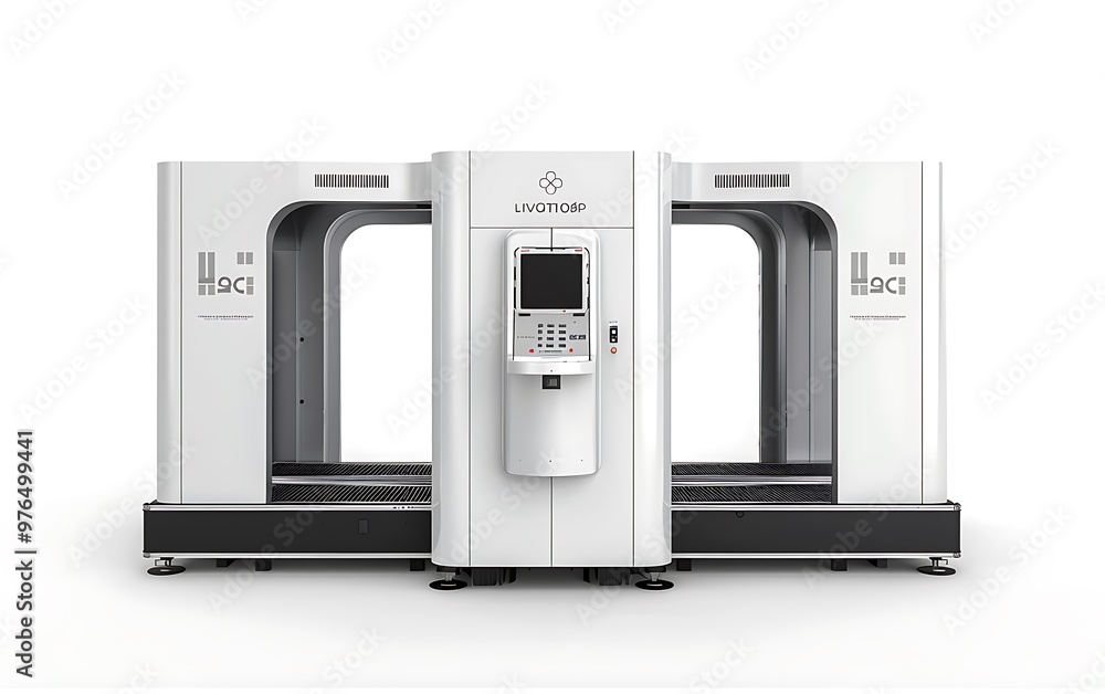 Fototapeta premium CR System isolated on white background. 3D rendering.