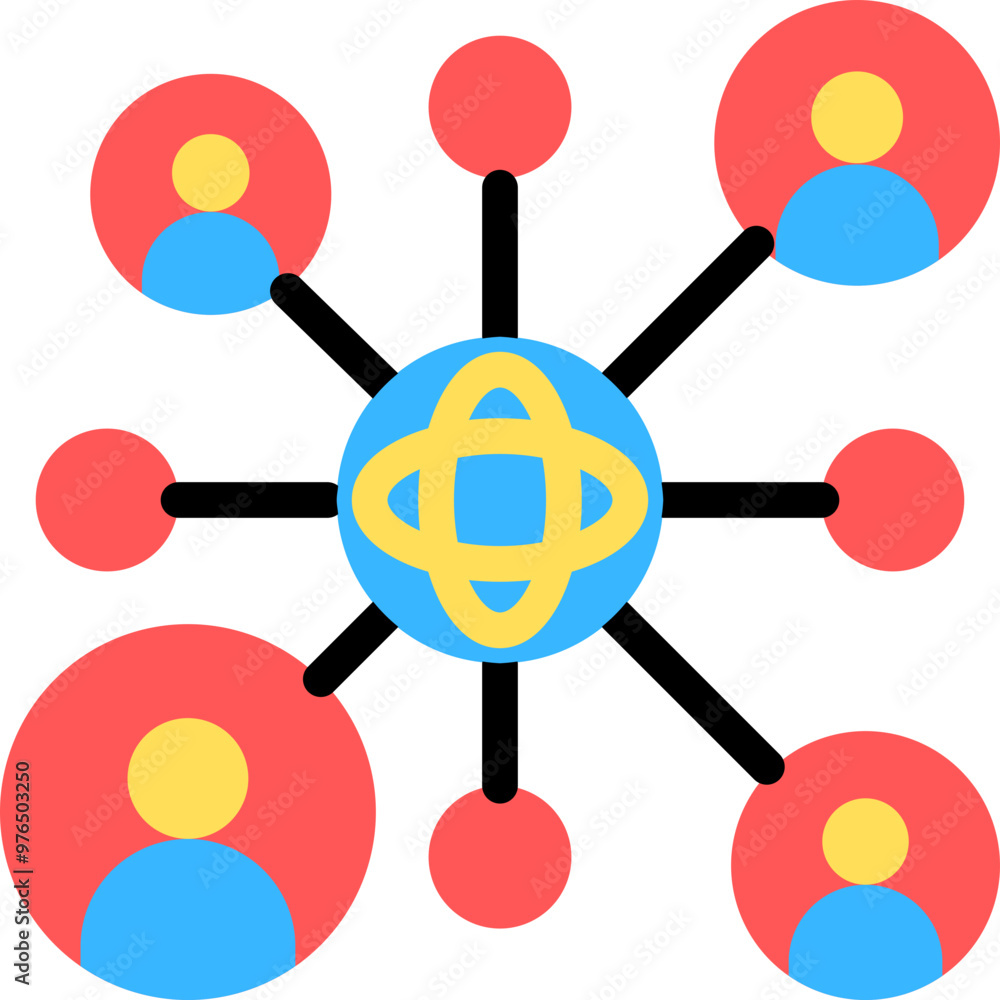Network Icon Design Vector Network Icon Design Vector