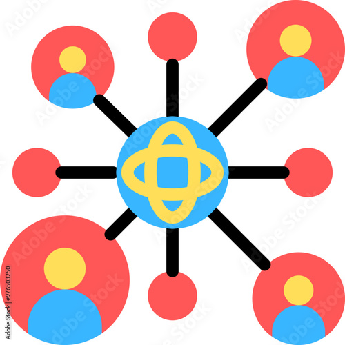 Network Icon Design Vector