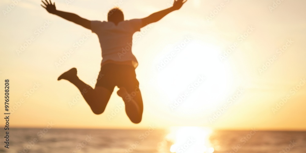 A silhouette of a person leaping joyfully against a stunning sunset, symbolizing freedom, exhilaration, and the beauty of life, showcasing an energetic and carefree moment. A silhouette of a person leaping joyfully against a stunning sunset, symbolizing freedom, exhilaration, and the beauty of life, showcasing an energetic and carefree moment.