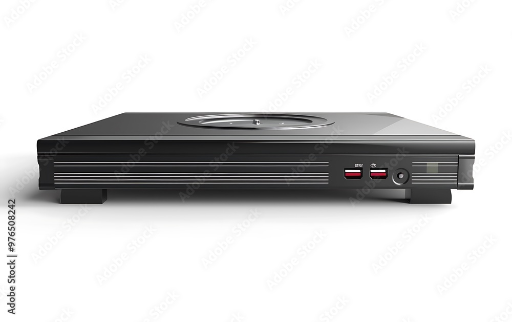 Dvd player isolated on white background. 3D rendering. Dvd player isolated on white background. 3D rendering.