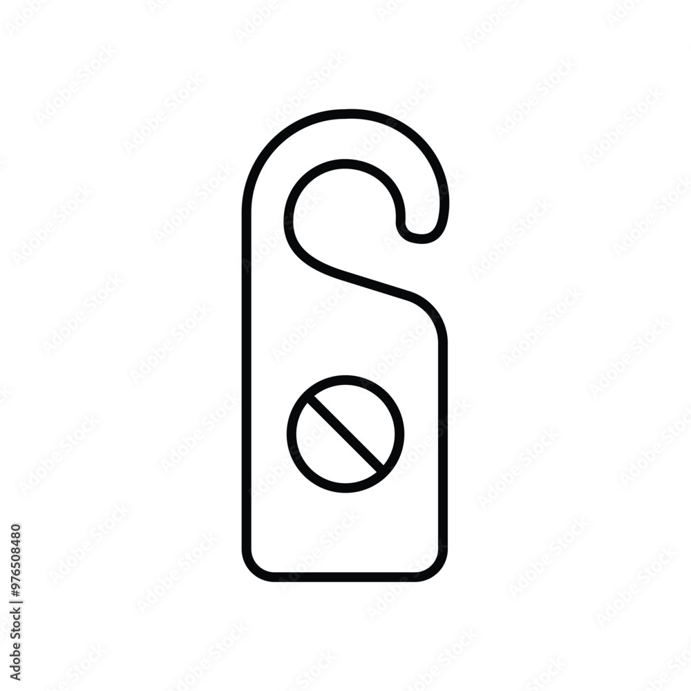 Hotel room door hanger Icon. Do note disturbe or Clean Room Hotel room door hanger Icon. Do note disturbe or Clean Room