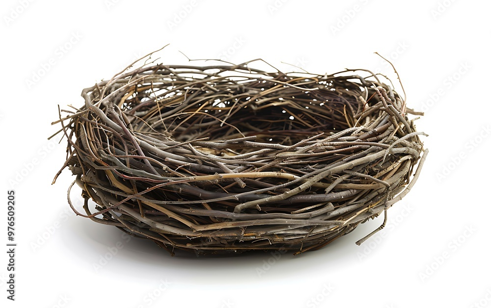 Obraz premium Ebrace nest isolated on white background. 3D rendering.