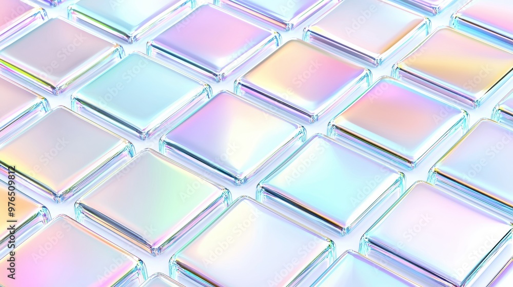 Abstract Iridescent Glass Tiles Background Abstract Iridescent Glass Tiles Background