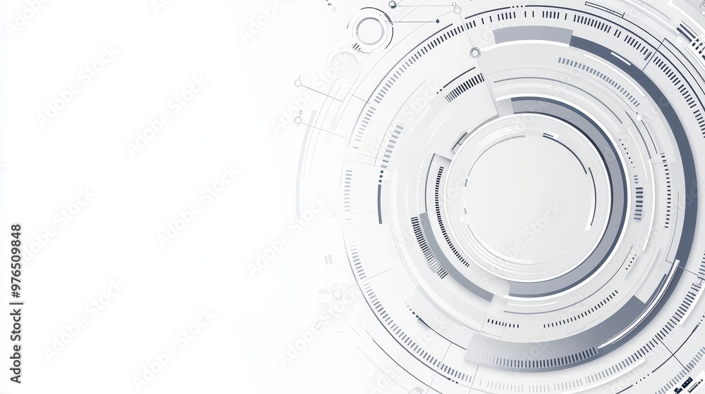 Abstract Technology Background with Circular Elements Abstract Technology Background with Circular Elements