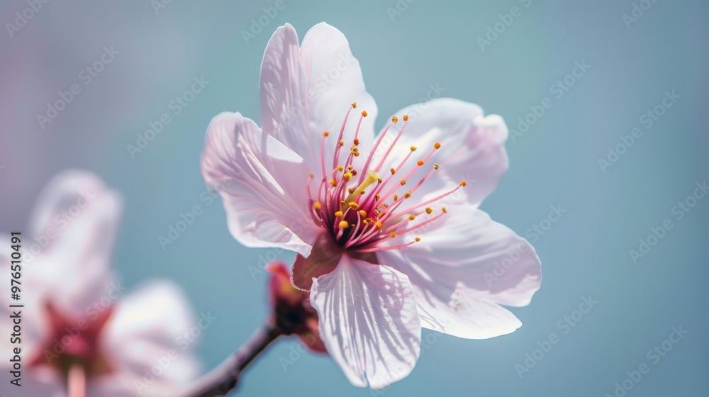 Delicate Pink Flower with Yellow Stamens Delicate Pink Flower with Yellow Stamens