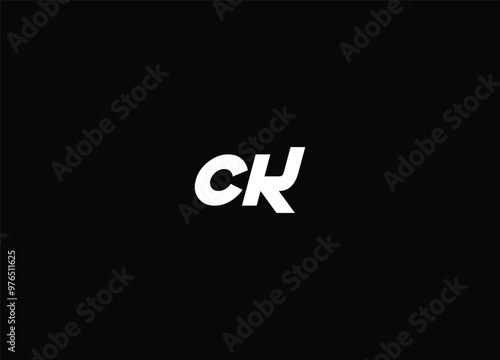 CK initial creative logo design and modern logo