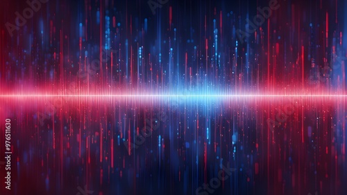 Abstract background with red and blue glowing lines and a white line in the middle.