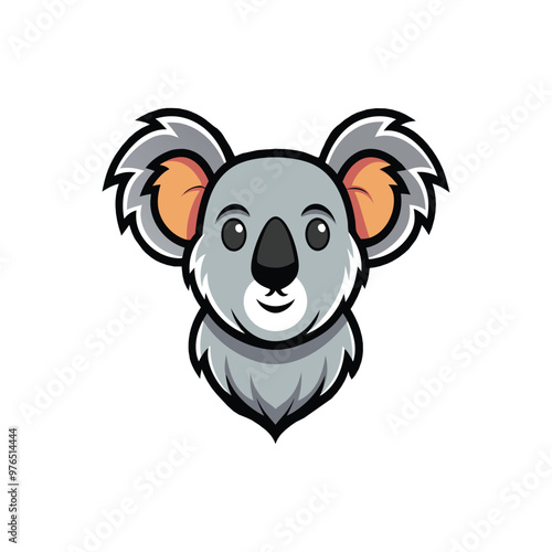 Koala head mascot. Vector illustration of koala head mascot. photo