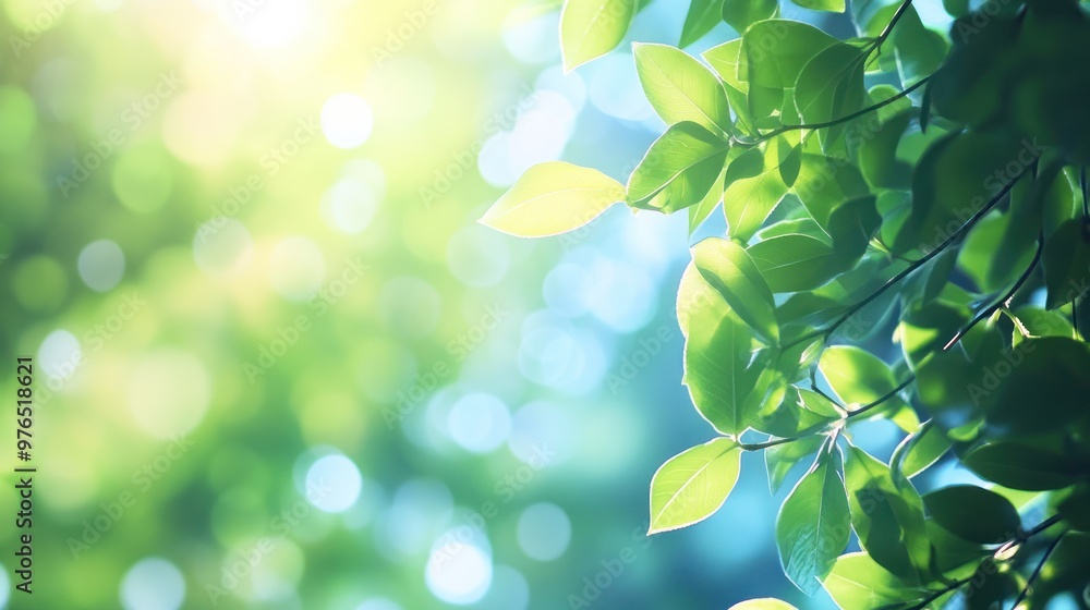 Green Leaves with Sun Light Green Leaves with Sun Light