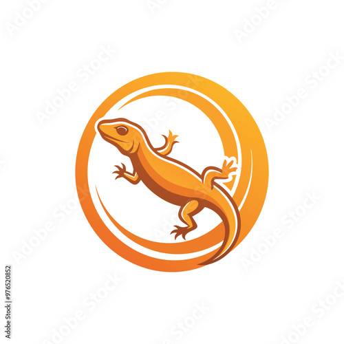 Lizard logo design. Vector illustration of a lizard icon.